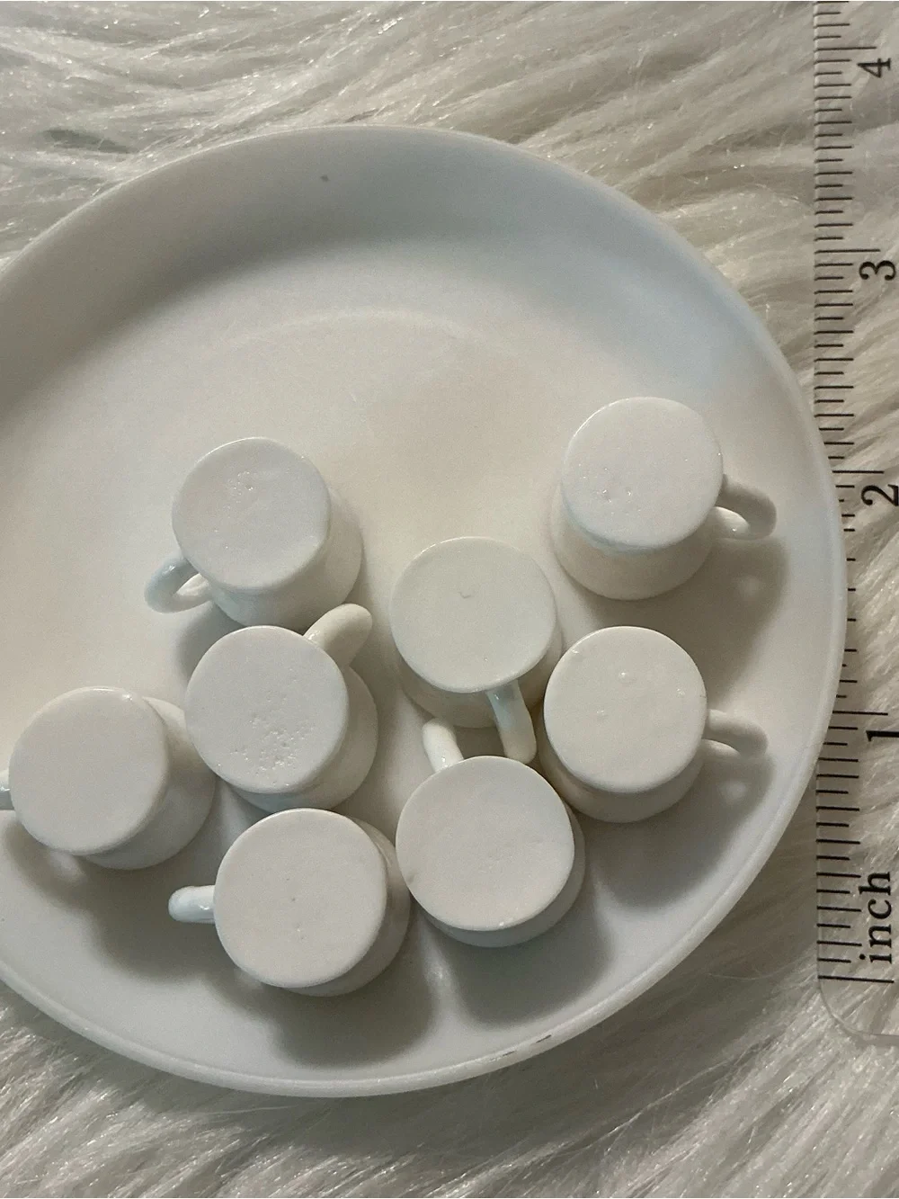 Lot of 8 mini dollhouse accessories hot chocolate, coffee, espresso, latte heart